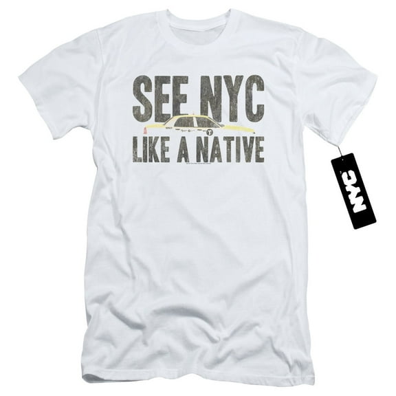 New York City Nyc Like A Native Adult 30/1 T-Shirt White