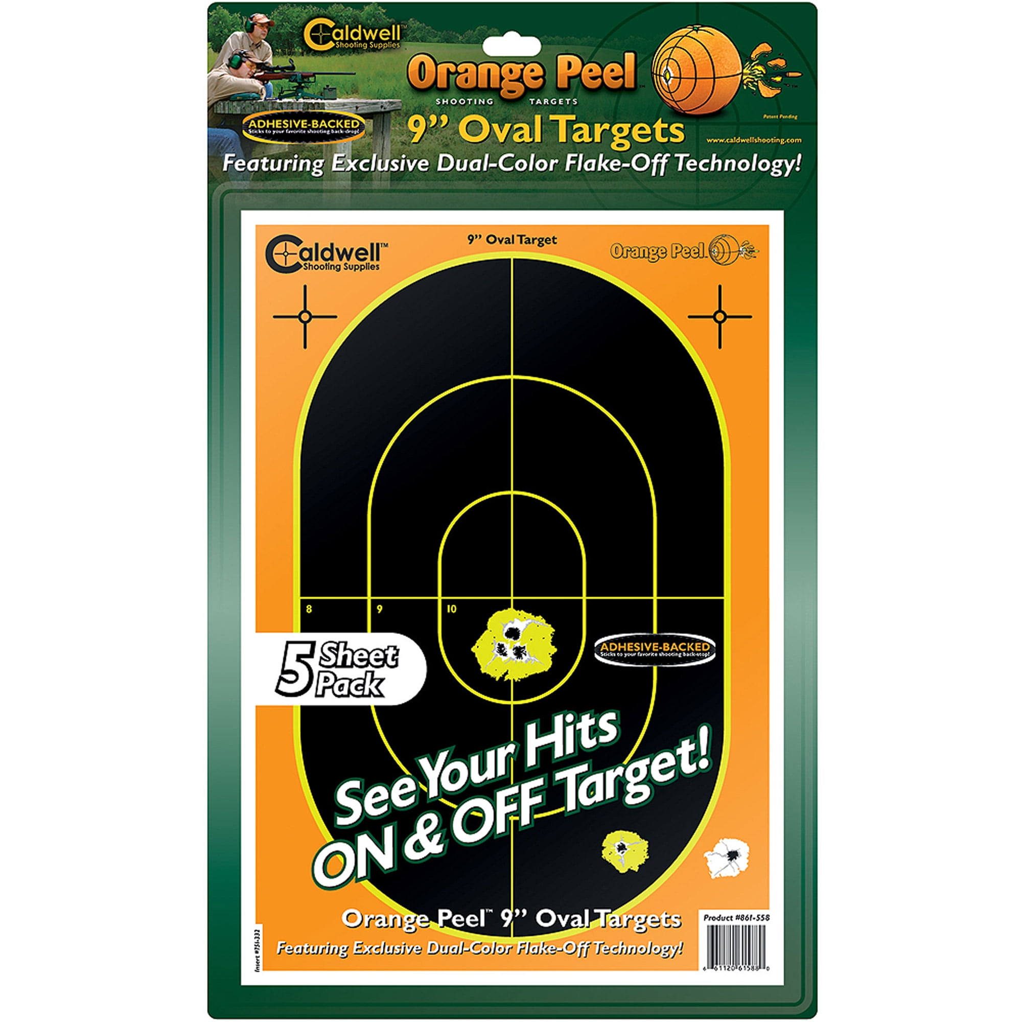 Caldwell, Target, 9", Oval, 5pack