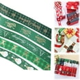 thumbnail image 4 of Noothes 5-Yard Christmas Satin Ribbon with Metallic Glitter, Red and Gold Holiday Printed Fabric for Gift Wrapping Bows and Reusable Craft Decorations, 4 of 8
