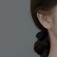 thumbnail image 4 of K-KED Tiny Cross Star Stud Earrings Student 925 Sterling Silver-Rose Gold, 4 of 7