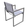 thumbnail image 6 of Armen Living Bistro Outdoor Patio Dining Chair in Grey Finish with Grey Sling - Set of 2, 6 of 7