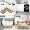 thumbnail image 4 of GZHJMY Colorful Lattice Knitting Anti Fatigue Kitchen Mat Set of 2 Non Slip Skid Washable Soft Absorbent Anti Kitchen Floor Mats for Kitchen Sink Laundry Room Bathroom (19"x27"+19"x47"), 4 of 7