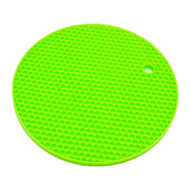 Yuarrent Estera resistente antideslizante de goma, mantel colorido, mantel individual, soporte para olla, estera de silicona para Mostrada verde