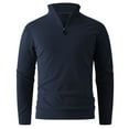 thumbnail image 2 of pstuiky camisas de hombre de manga larga, Suéter de punto cálido de color sólido de moda informal para hombre, manga larga, top redondo camisetas de hombre xxl, 2 of 6