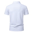 thumbnail image 6 of FRSASU Men's Polo Shirts Short Sleeve Casual Classic Solid Summer Collared Golf Shirts with Pocket White, 6 of 9