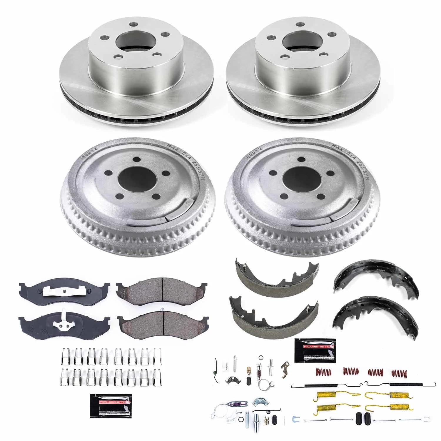 Power Stop Front and Rear Stock Replacement Drum and Shoe Kit KOE15132DK