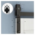 thumbnail image 3 of Folding Door Single Door Foot Slide Rail, Silent Sliding Door Slide Rail Modern Hardware Accessories
--------
,Long Lasting, 3 of 6