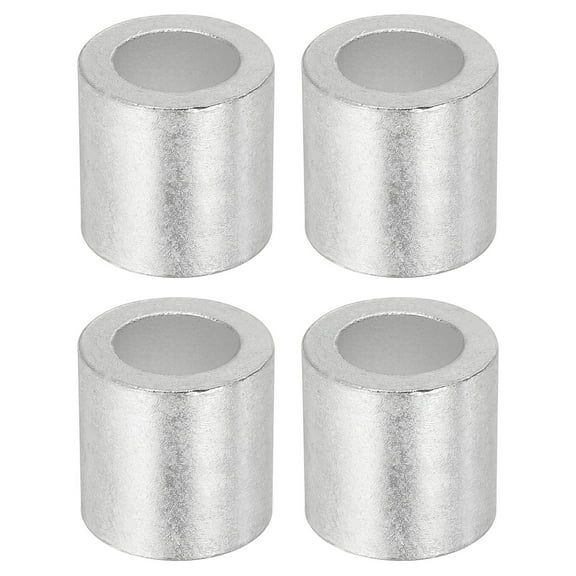 Uxcell 5/8"(16mm) Aluminum Crimping Loop Sleeve, Wire Rope Stop Sleeve Round Crimp Ferrules for Wire Rope and Cable Ferrule, Silver 4Pcs
