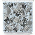 thumbnail image 1 of Shower Curtains 70" x 93" from DiaNoche Designs by Julie Ansbro - Butterflies Pale Blue, 1 of 1