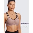 thumbnail image 2 of TEMOGU-Women's Full Support High Impact Racerback Lightly Lined Underwire Sports Bra, 2 of 4
