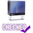 thumbnail image 1 of CHECKED Self Inking Rubber Stamp Custom Colop Office Stationary P20 Mini Stamper, 1 of 2