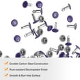 thumbnail image 5 of Uxcell 100 Sets Double Cap Leather Rivets, 6x8mm Round Tubular Metal Studs Purple, 5 of 7