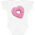thumbnail image 3 of Inktastic Heart Shaped Donut with Pink Icing and Sprinkles Boys or Girls Baby Bodysuit, 3 of 5