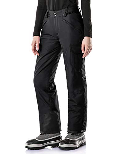 TSLA Youth Winter Cargo Snow Pants Windproof Ripstop Snowboard Bottoms Waterproof Insulated Ski Pants 
