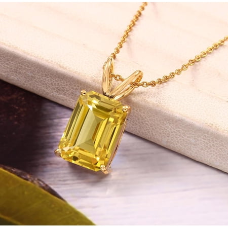 Ceylon Yellow Sapphire Pendant Sapphire Necklace Oval Gemstone Pendant Sterling Silver Pendant September Birthstone Christmas Jewelry Gifts