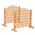 thumbnail image 2 of Tcbosik 2 Pack Expandable Wooden Fence with Arched Top, 31" Freestanding Lattice Fence, Retractable Garden Fence, Instant Room Divider, Pet Gate for Home Patio Yard, Teak, 2 of 7