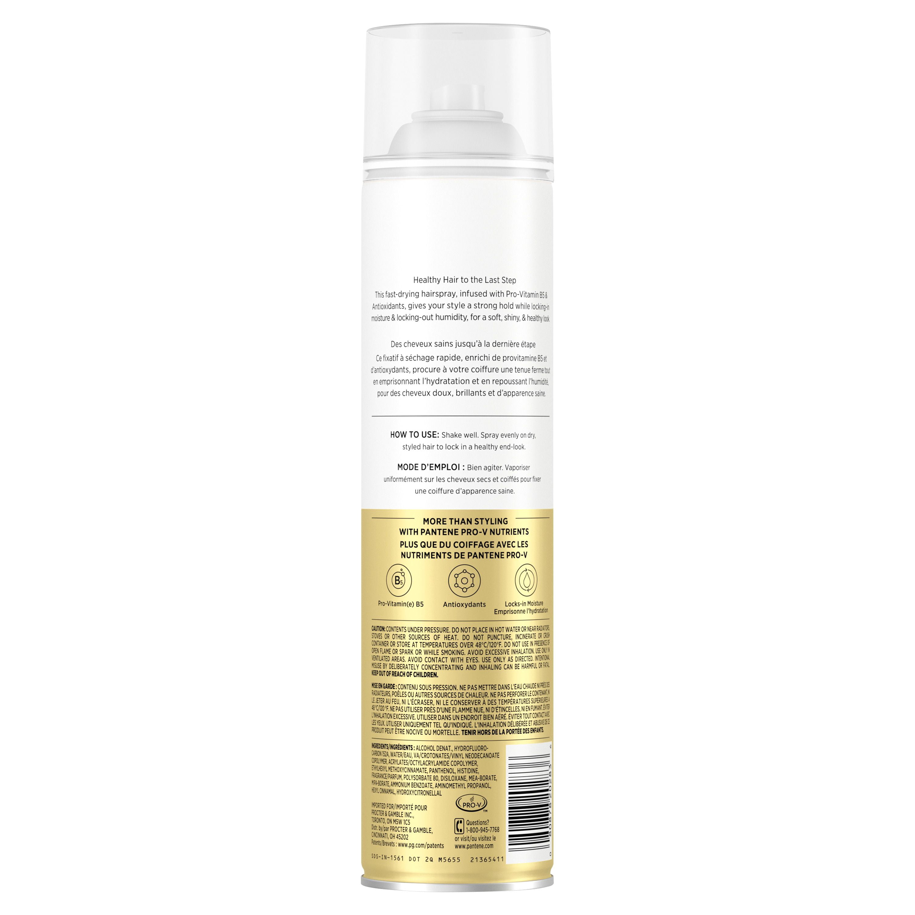 Pantene Strong Hold Hairspray, Level 4, Nutrient-Rich Formula with Pro-Vitamin B5