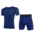 thumbnail image 2 of heyac Men's Workout Sets Athletic Clothes Soccer Shirts Shorts 3 Pack Basketball Running Gym Football Outfits Summer, 2 of 4