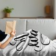 thumbnail image 3 of Make Waves Soft Flannel Fleece Blanket, Positive Nautical Themed Words Lettering Image in Cursive Style Print, Cozy Plush for Indoor and Outdoor Use, 60" x 80", Charcoal Grey White, by Ambesonne, 3 of 5