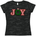 thumbnail image 3 of Inktastic Joy Christmas Ornament with Candy Cane Stripes Women's T-Shirt, 3 of 5