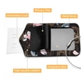 thumbnail image 4 of Square PU Leather Luggage Tags - 2 Pack with Privacy Cover and Stainless Steel Ring - Suitable for Travel, Backpack, Handbag - Suitcase Tags, Travel Tag Flower, 4 of 7