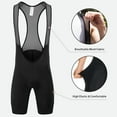 thumbnail image 4 of Qualidyne Men’s Cycling Bib Shorts, 4D Padded Road Bike Bibs with Breathable Mesh Upper & Double-Layer Leg Hem, 4 of 5