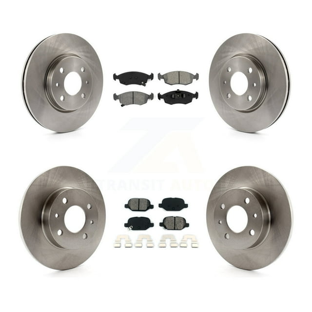 Transit Auto Front Rear Disc Brake Rotors and Semi-Metallic Pads Kit for Car Fiat 500 K8S-101467