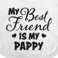 thumbnail image 4 of Inktastic My Best Friend is My Pappy with Hearts Boys or Girls Baby Bib, 4 of 4