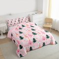 thumbnail image 3 of Feelyou Cartoon Xmas Tree Bedding Comforter Set for Teen, Winter Snowflake Twin Comforter Sets, Merry Christmas Theme Reversible Bedding Set, Super Cozy Room Decor, 2pcs, 3 of 8
