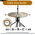 thumbnail image 2 of Numjaw Outdoor Tablecloth with Umbrella Hole, Waterproof Round Fitted Tablecloth with Elastic & Zipper, Picnic Table Cover for Patio, Garden, Boho (36"-44"), 2 of 7