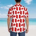thumbnail image 3 of Lsque Canada pattern Hawaiian Shirt for Men, Unisex Summer Beach Casual Short Sleeve Button Down Shirts-Small, 3 of 9