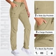 thumbnail image 4 of liyiyiyia Lightweight Travel Fishing Pants Women Outdoor UPF 50+ Cargo Hiking Pant Quick-Dry Workwear for Women, 4 of 10