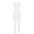 thumbnail image 4 of Haitryli Kids Girls Sleeveless Full Length Camisole Tank Unitard Gymnastics Dance Jumpsuit One Piece Outfits White 6, 4 of 5