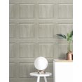 thumbnail image 4 of NextWall Washed Faux Panel Peel and Stick Wallpaper (Warm Pewter), 4 of 7