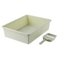 thumbnail image 4 of Bandeja de arena para gatos, cajas de arena para gatos de perfil bajo para gatos de interior, arena para gatos para hámsteres, gatitos de animales , VERDE, 4 of 8