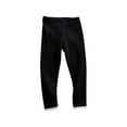 thumbnail image 2 of YUNAFFT Girls Ribbed Texture Leggings Slim Fit Lace Trim Long Pants Casual Chic Modern, 2 of 3