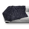 thumbnail image 3 of Blue Sky Soft Flannel Fleece Throw Blanket, Repeating Stars Constellation Galaxy Theme Science Outer Space Print, Cozy Plush for Indoor and Outdoor Use, 70" x 90", Dark Night Blue White, by Ambesonne, 3 of 6