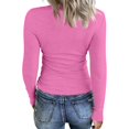 thumbnail image 5 of BDPORKAS Womens Long Sleeve Stretch Crewneck Ribbed T-Shirt Fitted Casual Basic Tops Womens Long Sleeve Crewneck Ribbed Tops Fitted Stretch Casual Basic T Shirts, 5 of 5