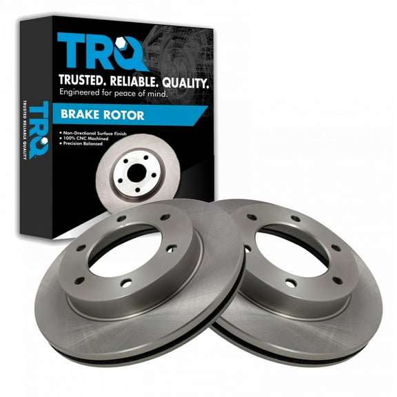 TRQ Front Brake Rotors Set Vented Fits Select 2002 Honda Passport 2002-2004 Isuzu Axiom Rodeo 2002-2003 Rodeo Sport