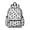Black Cat and Paw Print White Pattern-2, variant on Astronaut Cat Black Pattern Cute School Backpack with Padded Back and Adjustable Shoulder Straps 13.4"x11"x4.7"