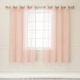 thumbnail image 2 of Best Home Fashion Sheer Tulle Bronze Grommet Curtain Panel Pair, 2 of 2