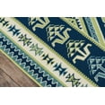 thumbnail image 3 of Geometric Baja Outdoor Rug in Green - Runner 2'3" X 7'6", 3 of 5