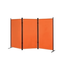 Proman Products Galaxy Indoor and Outdoor 3 Panel Room Divider, 71" Tall, Orange