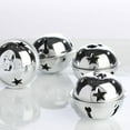 thumbnail image 3 of Factory Direct Craft Package of 16 Silver Metal 2 Inch Jingle Bells with Star Cutout for Holiday and Home Decor and Embellishing, 3 of 3
