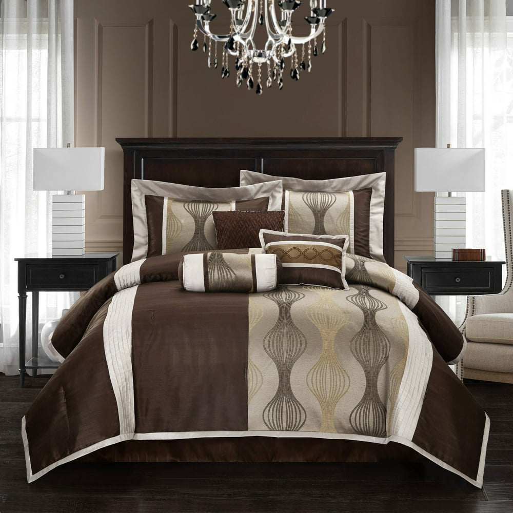Nanshing Kath 7 Piece Luxury Bedding Microfiber Comforter Set with 