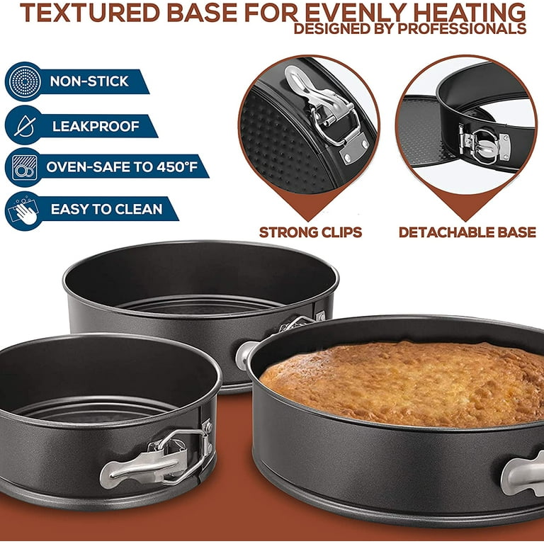 3 Layers Carbon Steel Cheesecake Pan With Removable Bottom Round Cake Pans  Non Stick 5/7/
