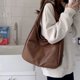 thumbnail image 5 of Bolso para axila para mujer bolso de gran capacidad bolso para axila bolso suave de moda para otoño e invierno, 5 of 9