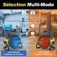 thumbnail image 4 of 2000W Fan Heater - Fast Heating & Energy Saving - Industrial Electric Radiator - Adjustable Angle & Thermostat - Ideal for Home, Workshop and Construction Site, 4 of 5