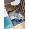thumbnail image 4 of Modern Rugs, Large Rug, Navy Blue Rug, Accent Rugs, Luxury Rug, Blue And Gold Painting Rugs, Front Door Rugs, Hallway Rug, Car Mat Rug, 2'x3' - 60x90 cm, 4 of 8
