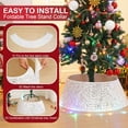 thumbnail image 7 of Gynky Christmas Tree Collar Christmas Tree Skirts Christmas Tree Stand Collar Basket Round Base Cover Shiny Glitter 23.6 inch Red, 7 of 7